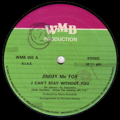 Jimmy McFoy - I Can't Stay Without You