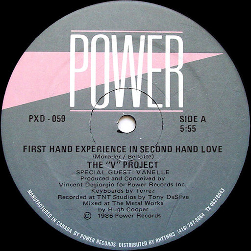The 'V' Project Feat. Vanelle - First Hand Experience In Second Hand Love